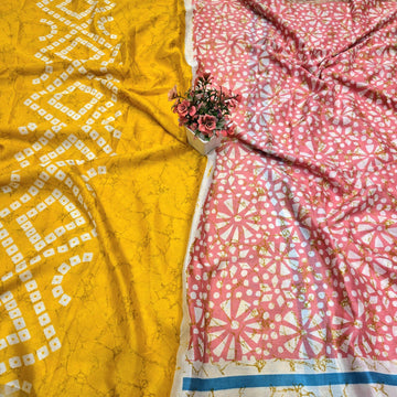 Elegant Floral Linen Cotton Saree