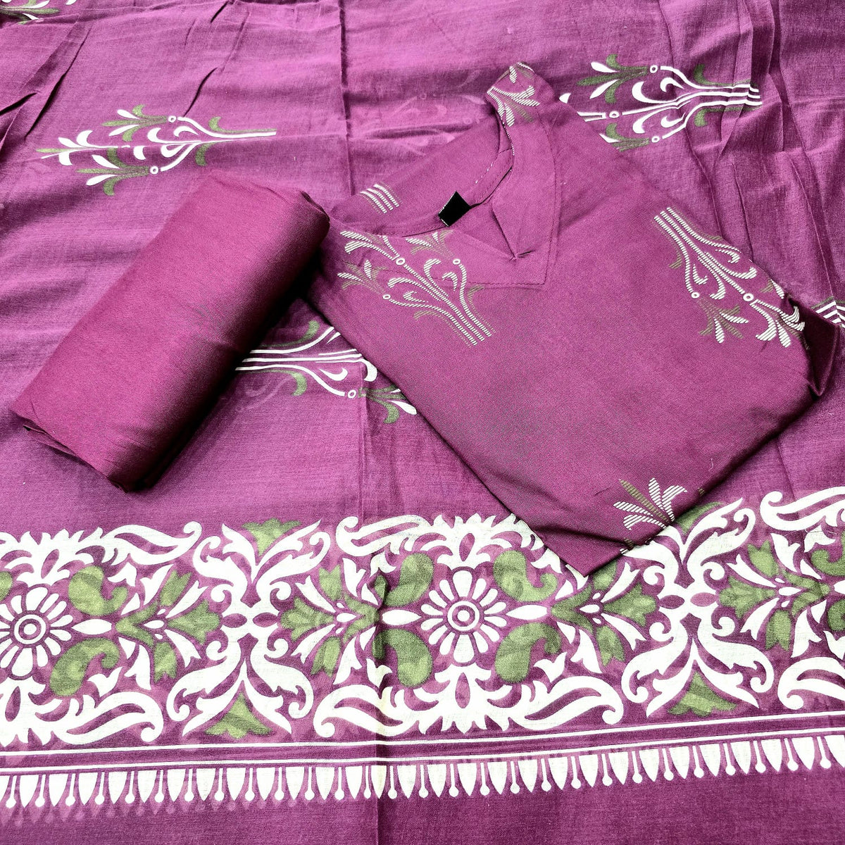 Printed Floral Kurti Set