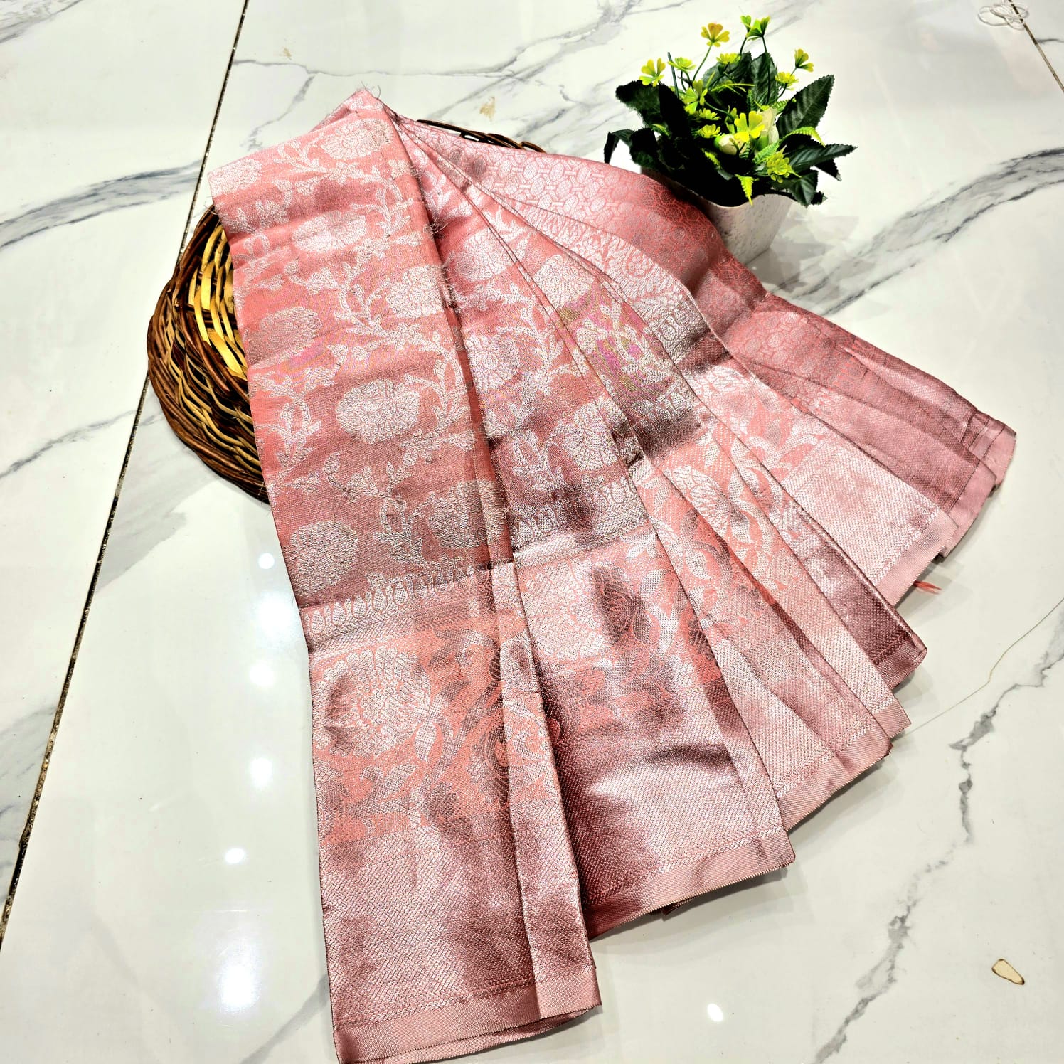 50% Offer Tissue Silk Saree ( Same colour only dispatch )
