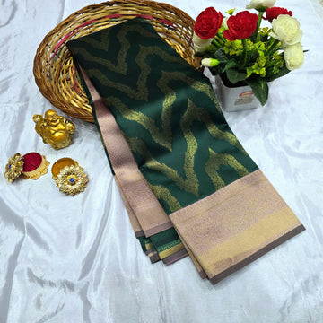 Barbie Green Soft Silk Saree