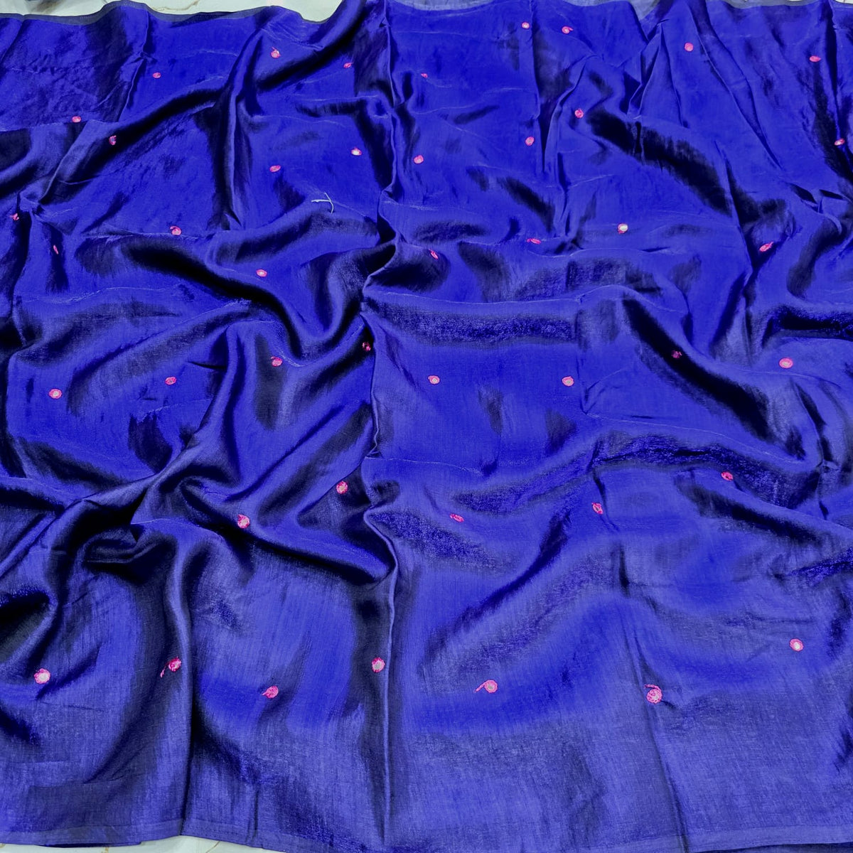 Space Silk Mirror Work Saree