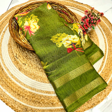 Fancy Floral Printed Design Saree