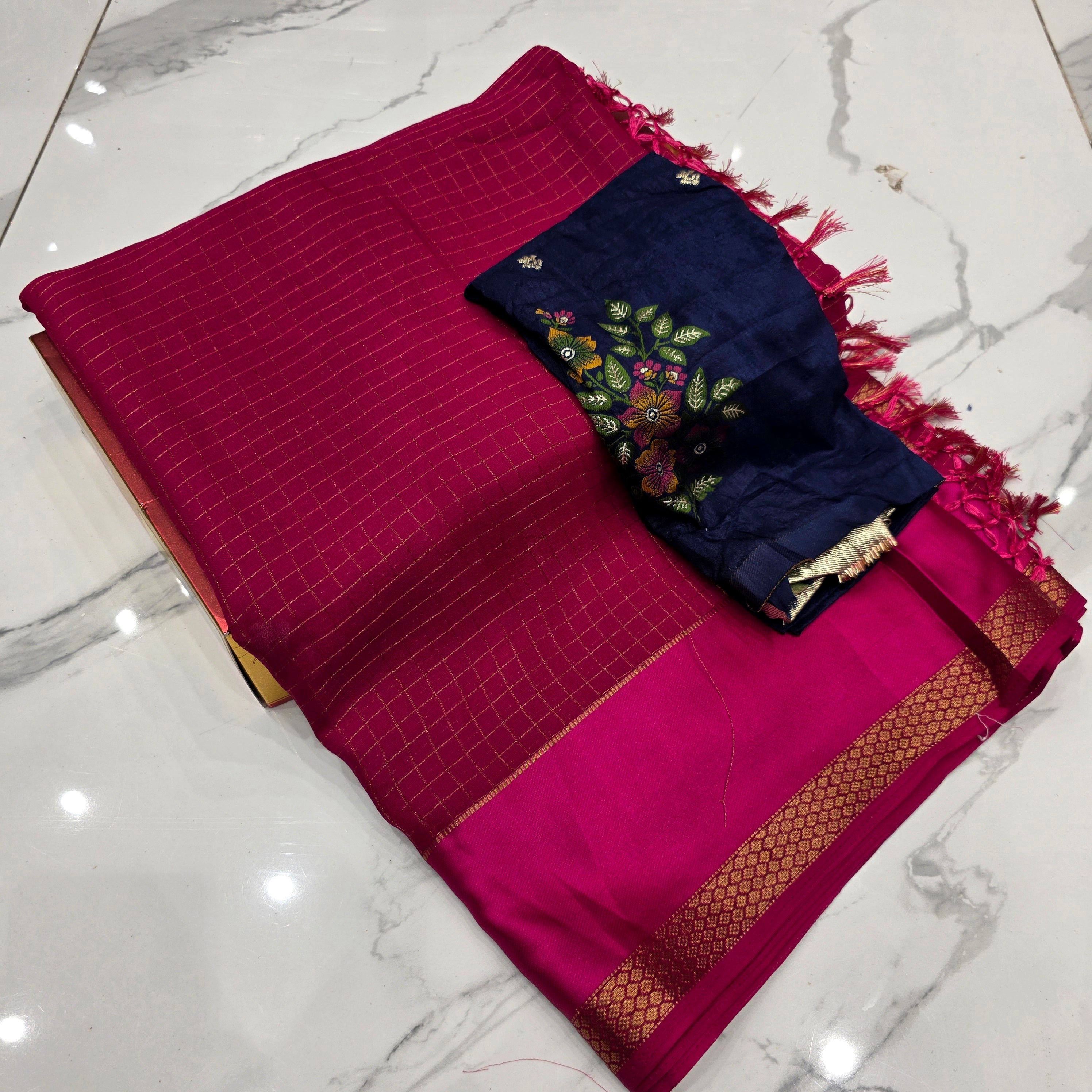 Georgette blouse work Saree
