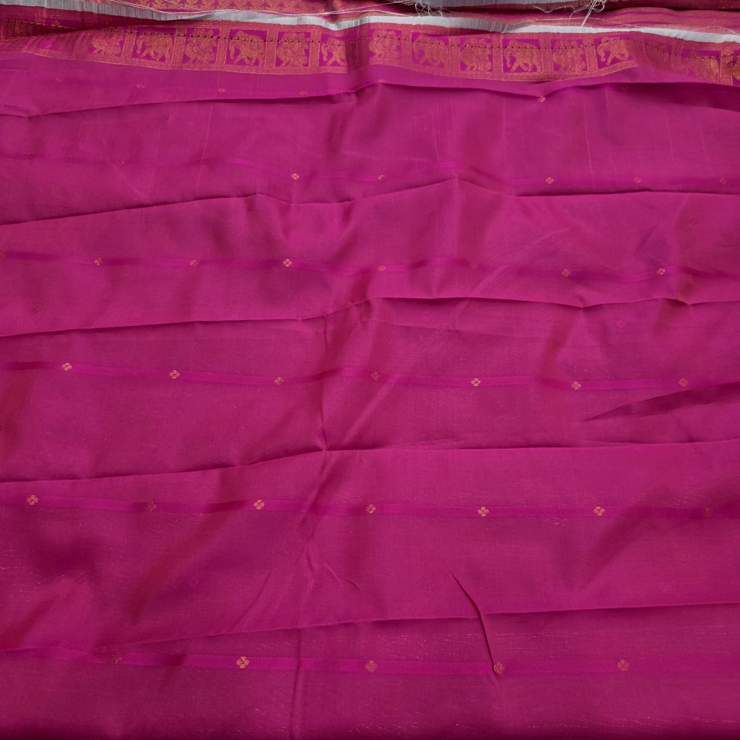 Peacock Feather Butta Design Silk Saree