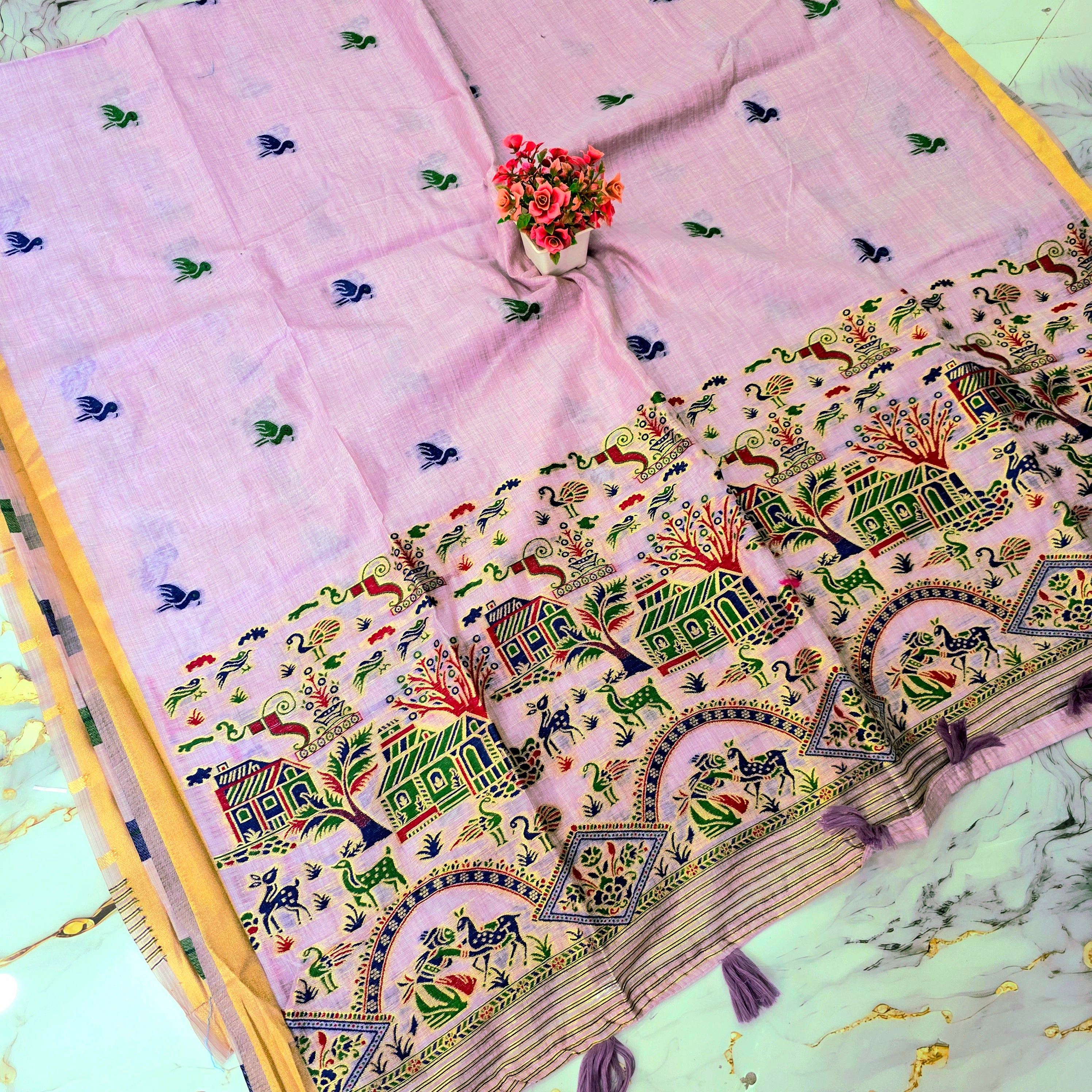 Fancy Kalamkari Silk Saree