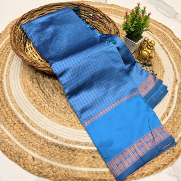 Elegant Checked Silk Saree