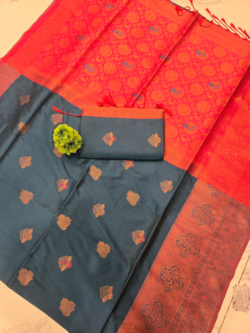 Elegant Soft Silk Saree ( Same Colour only dispatch )