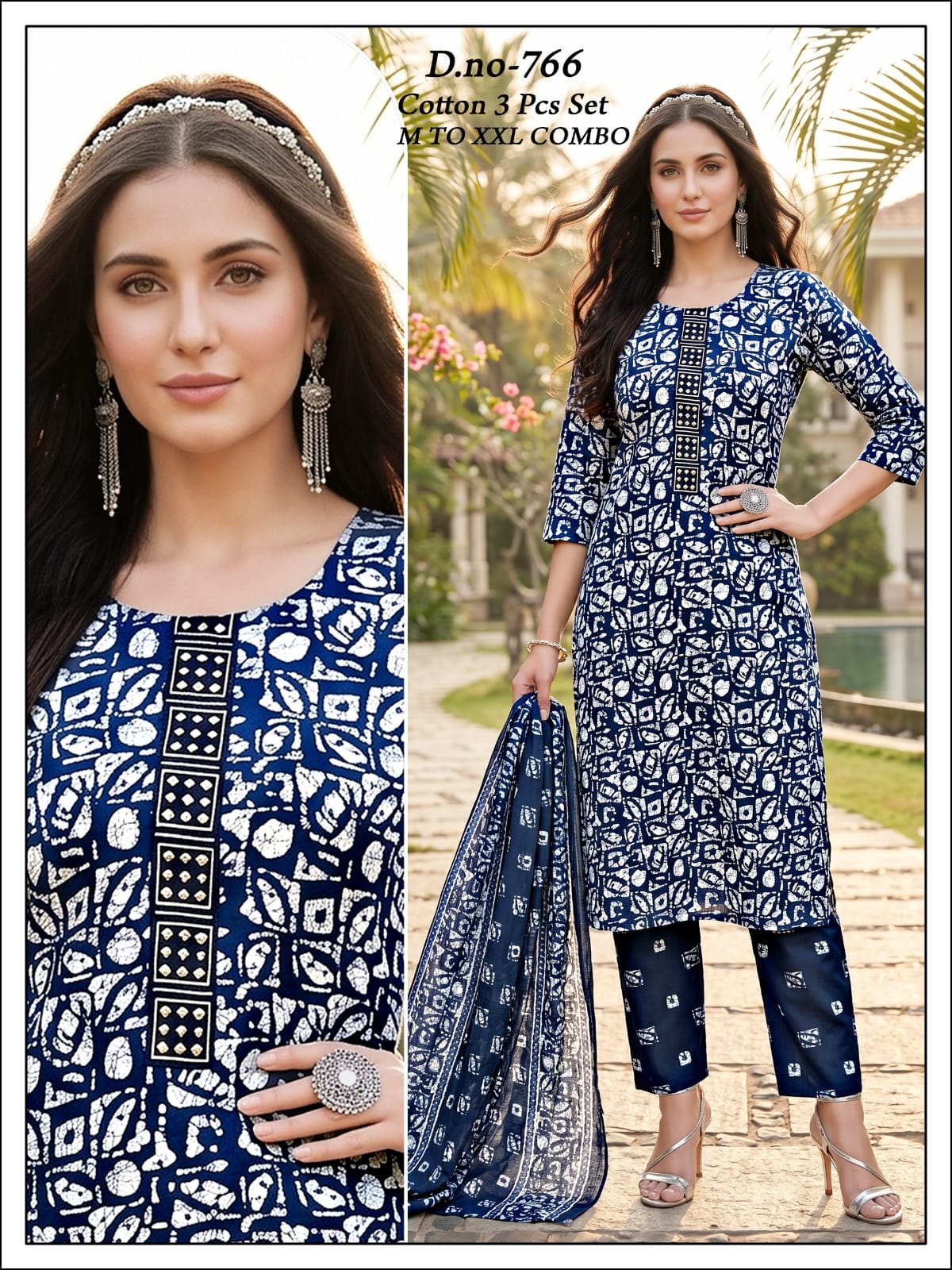 Premium Cotton 3-Piece Suit Set