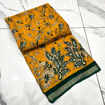 Premium Kalamkari Silk Saree