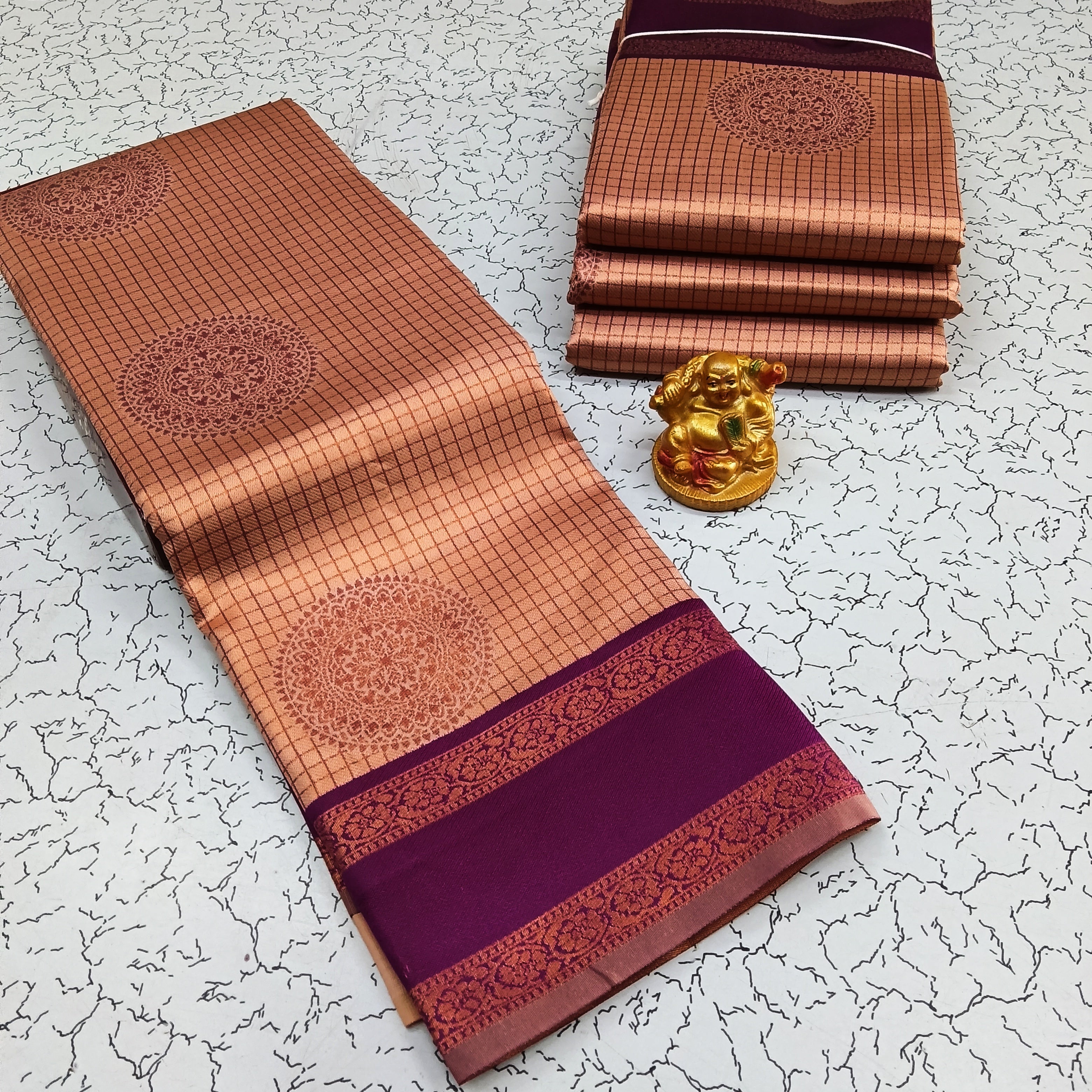 Kubera Fancy Checked Sarees