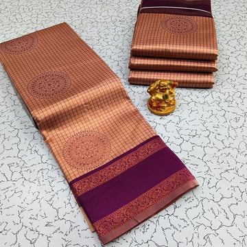 Kubera Fancy Checked Sarees