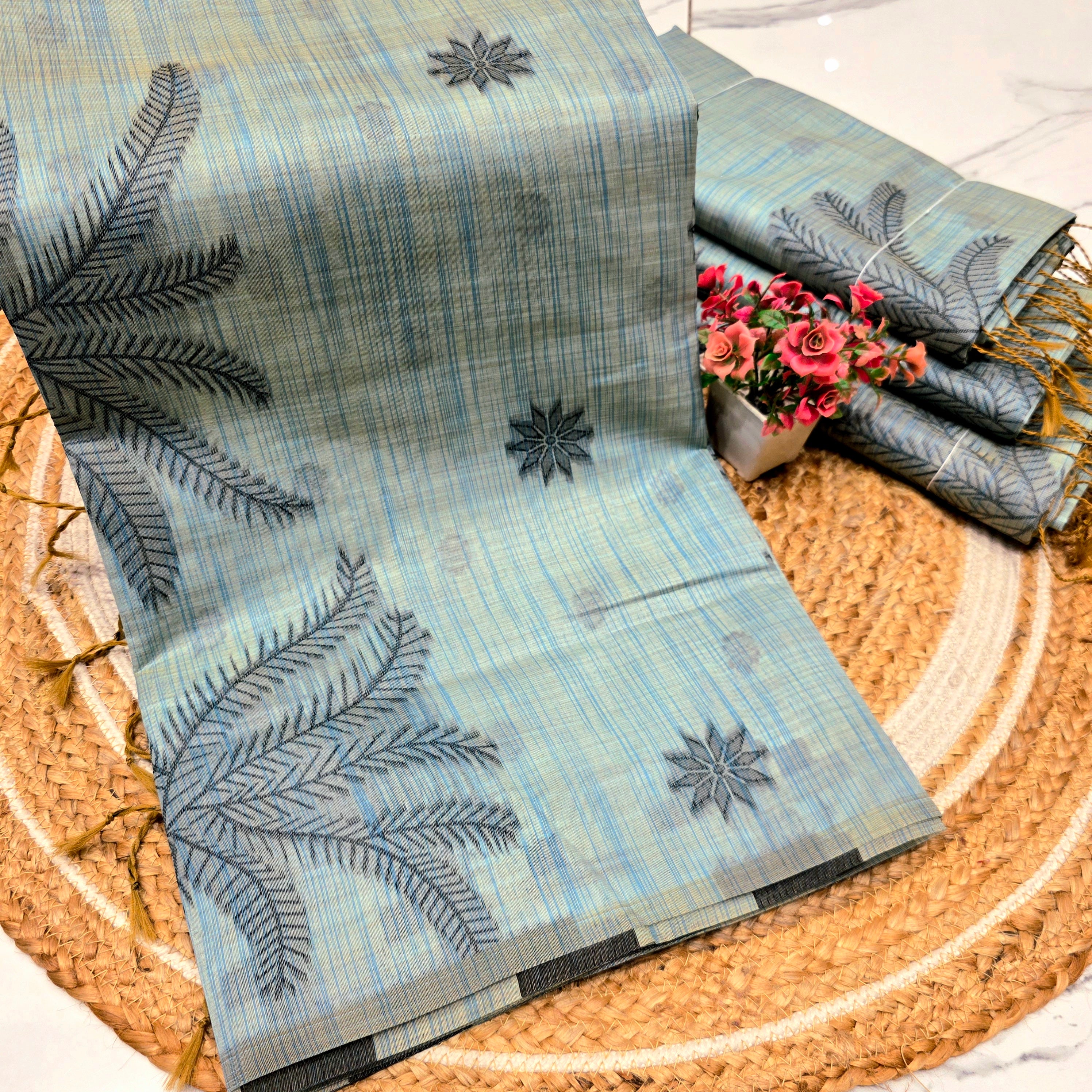 Leaf Design Cotton Saree