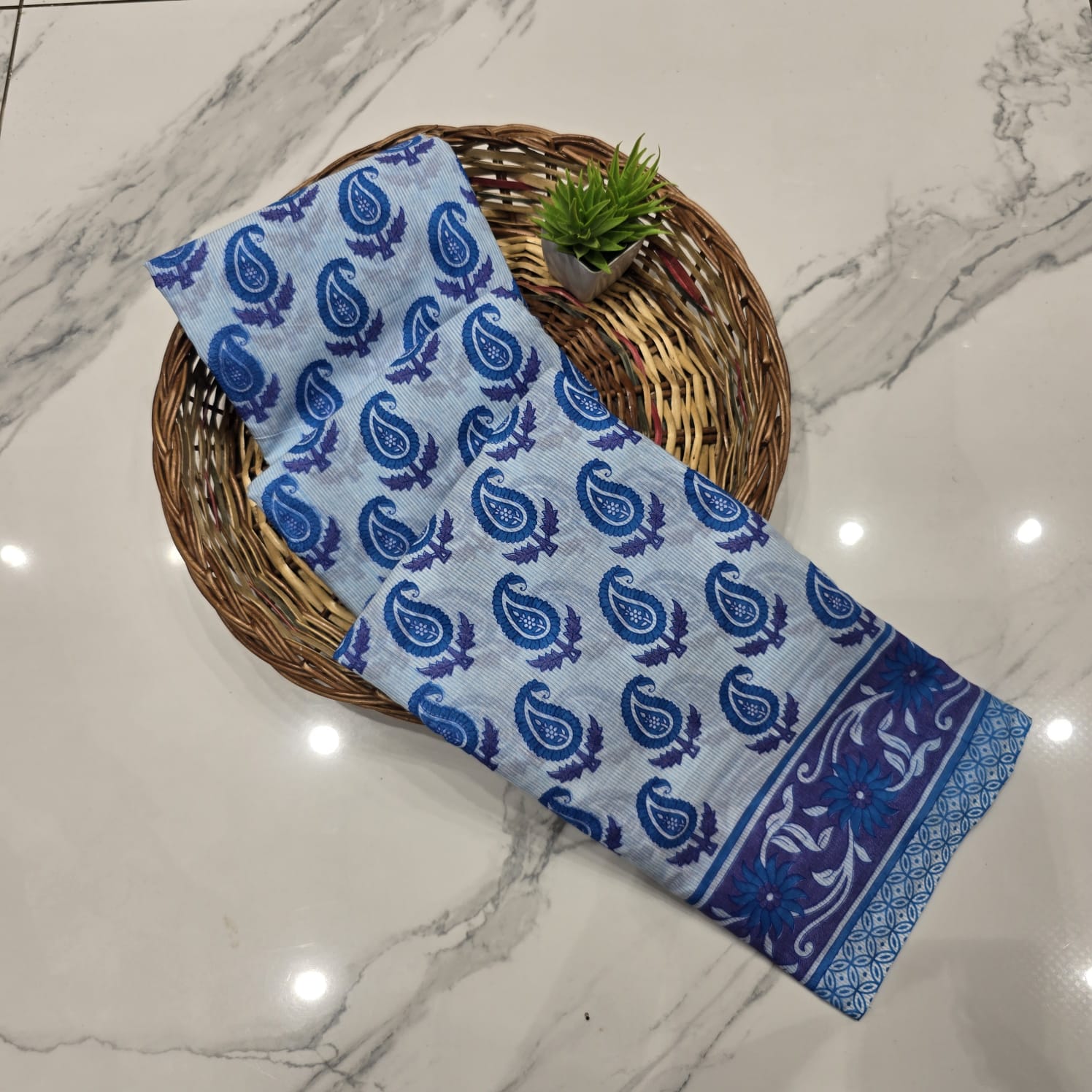 Premium Handloom Printed Cotton Saree