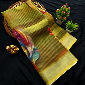 Soft Linen Cotton Saree