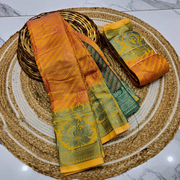 Offer Jacquard Silk Saree ( Same colour only dispatch )