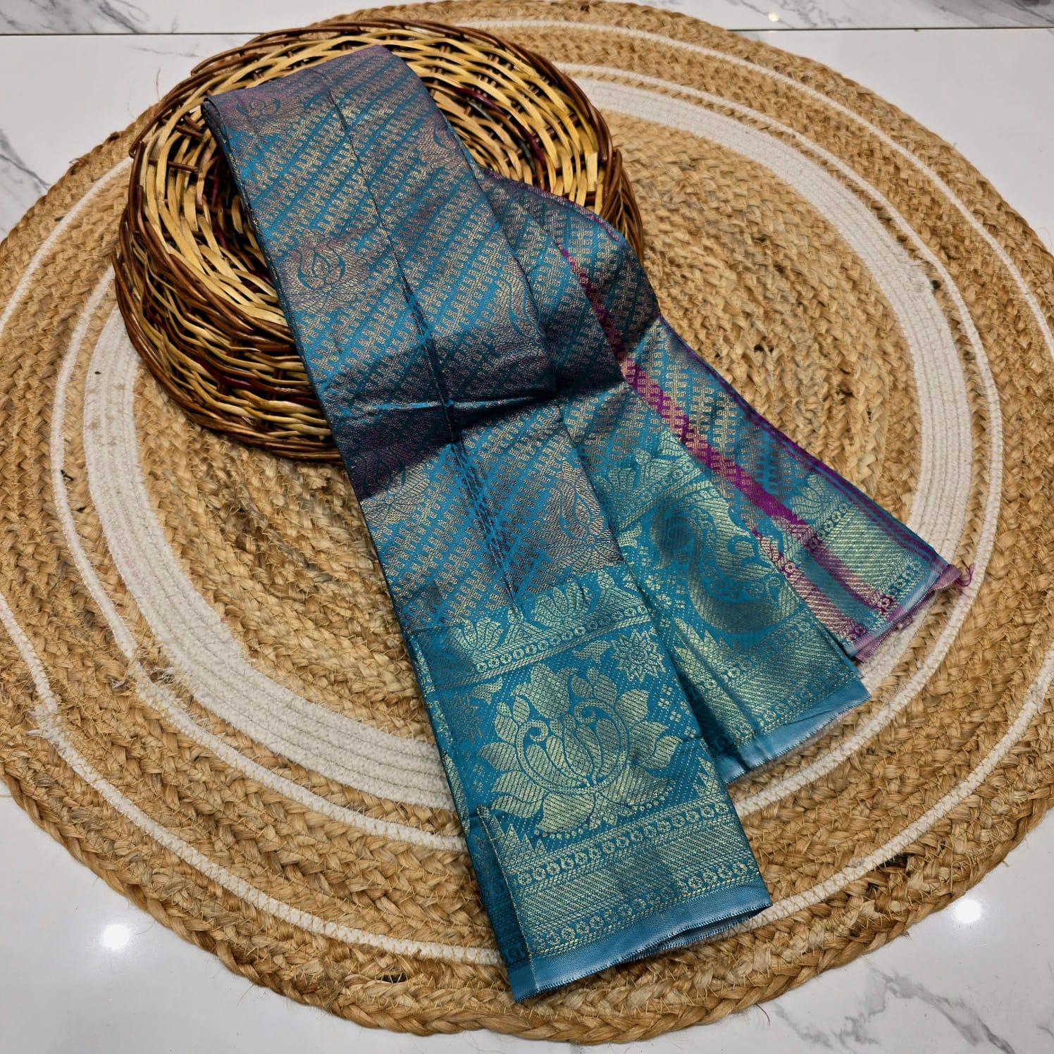 Offer Jacquard Silk Saree ( Same colour only dispatch )
