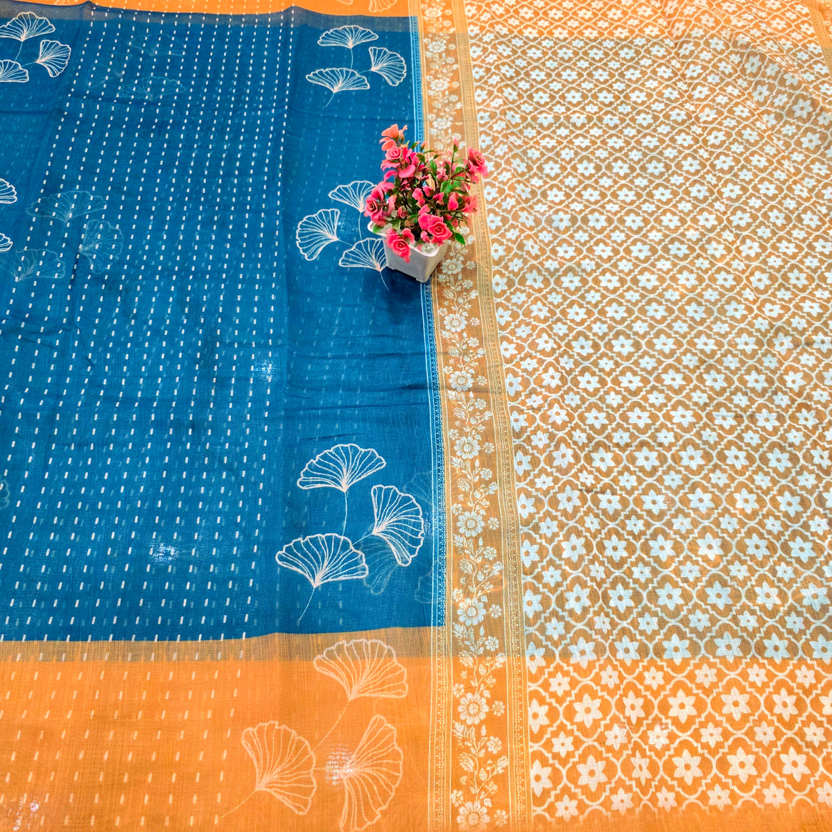 Printed Synthetic Cotton Saree