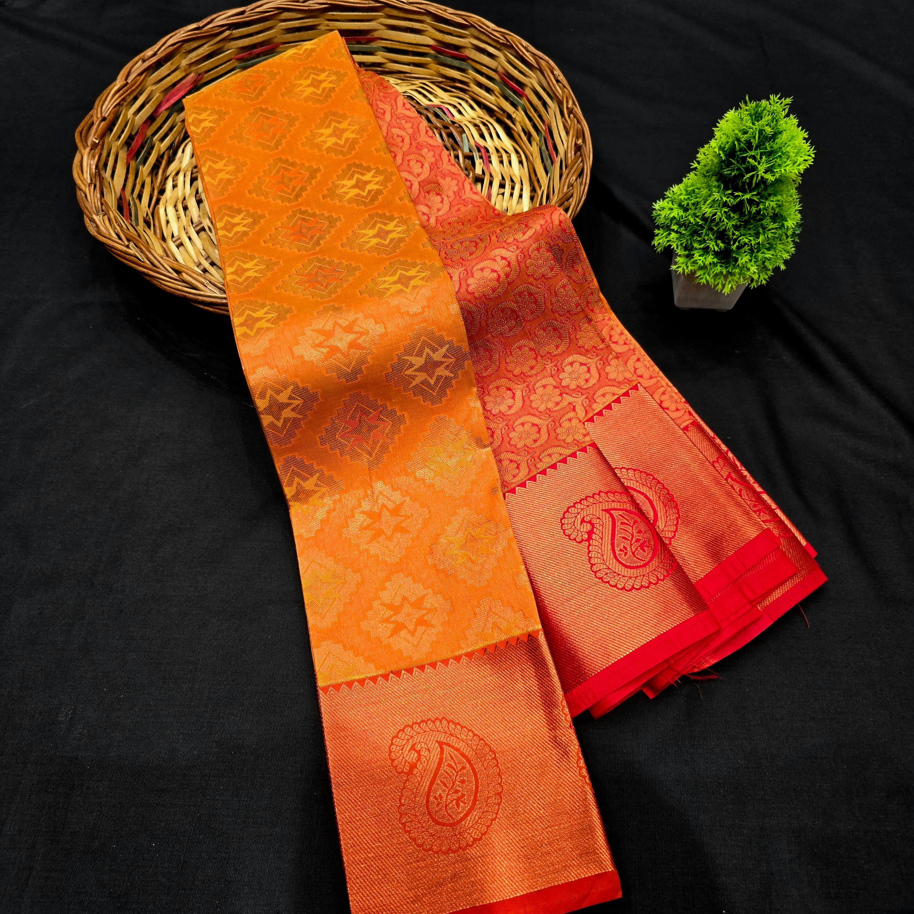 All Self Bridal Saree Without Stone
