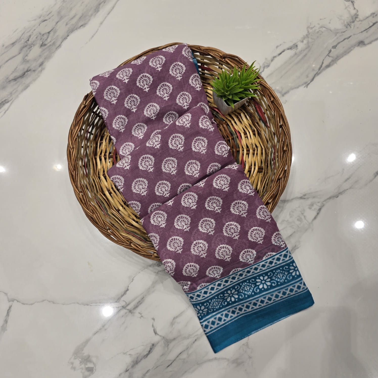 Premium Handloom Printed Cotton Saree