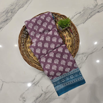 Premium Handloom Printed Cotton Saree