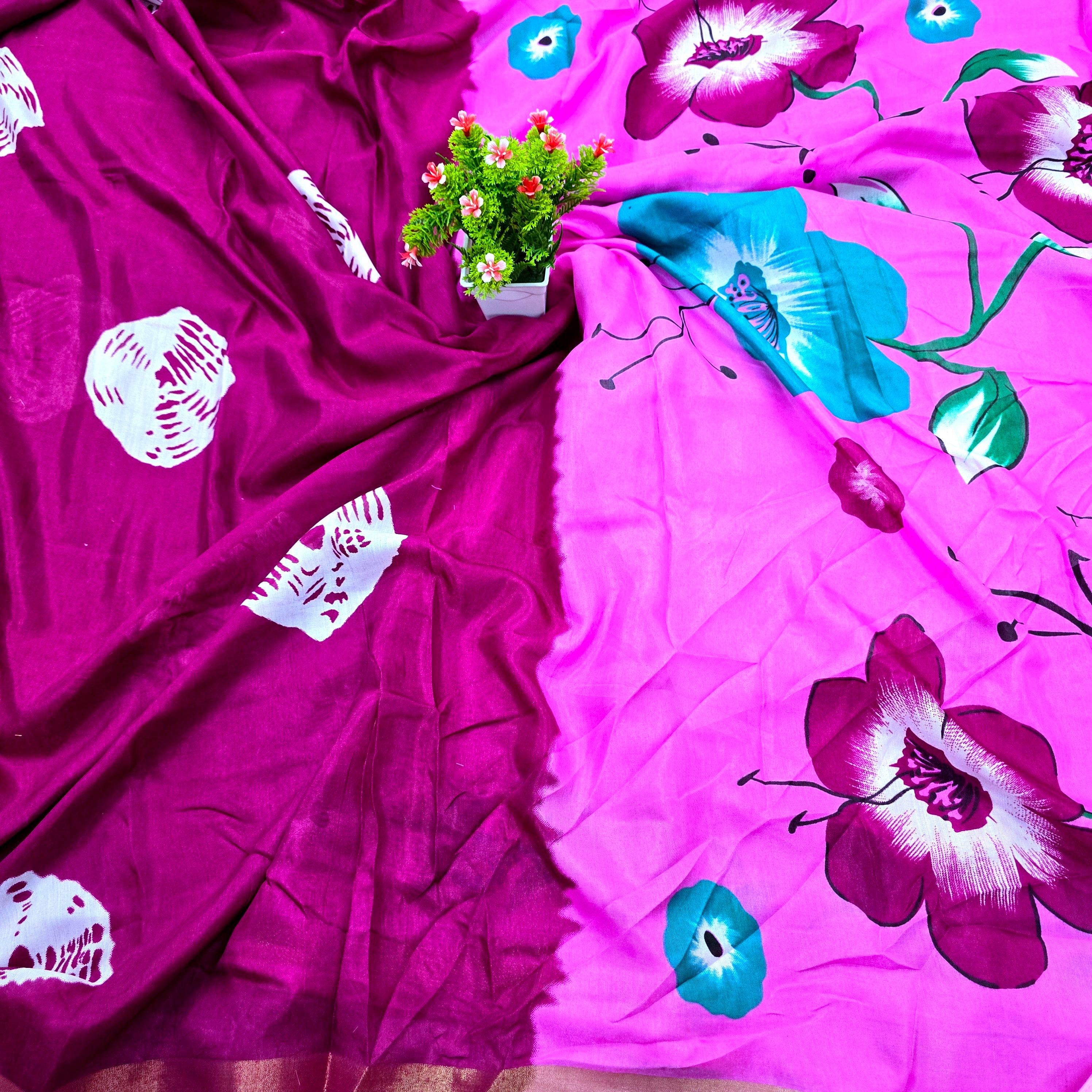 Malmal Cotton Saree