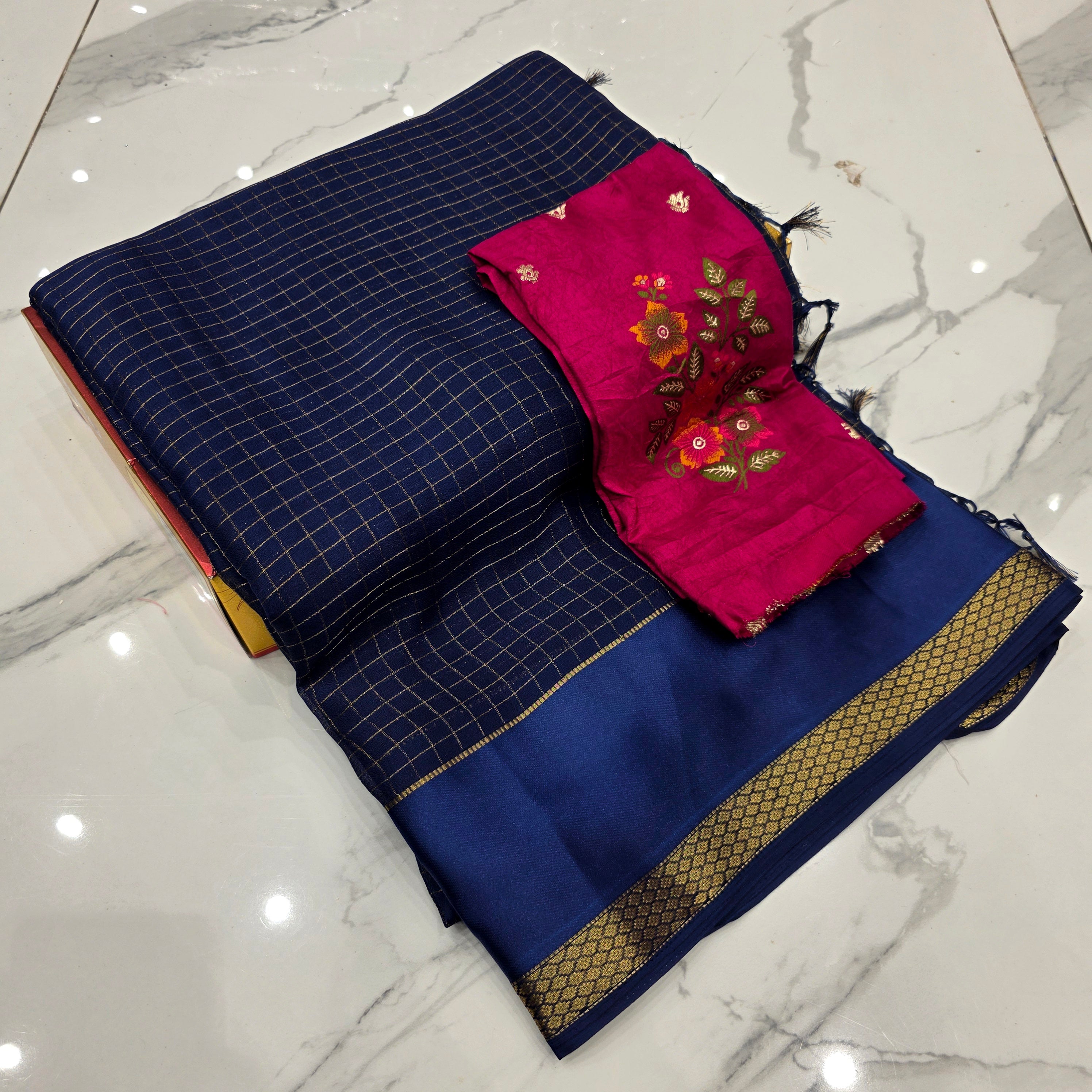 Georgette blouse work Saree