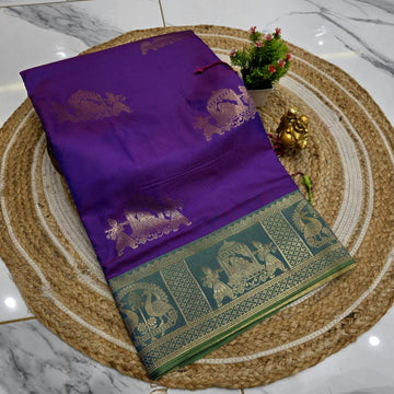 Luxury Pallakku Design Soft Silk Saree