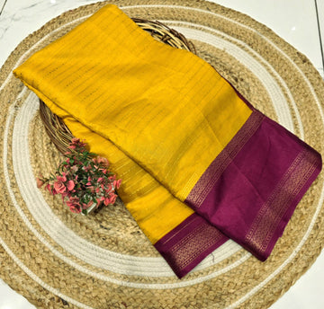 Dola Silk Zari Border Saree