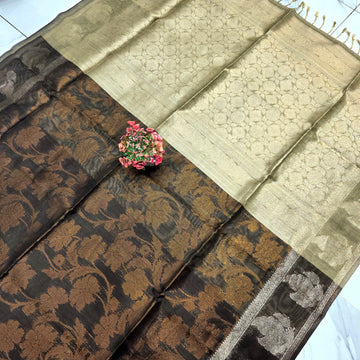 Premium Linen Brasso Silk Saree