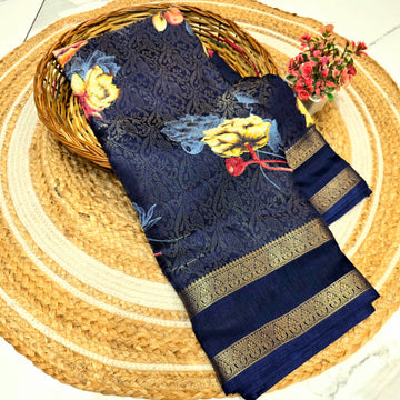 Fancy Floral Printed Design Saree