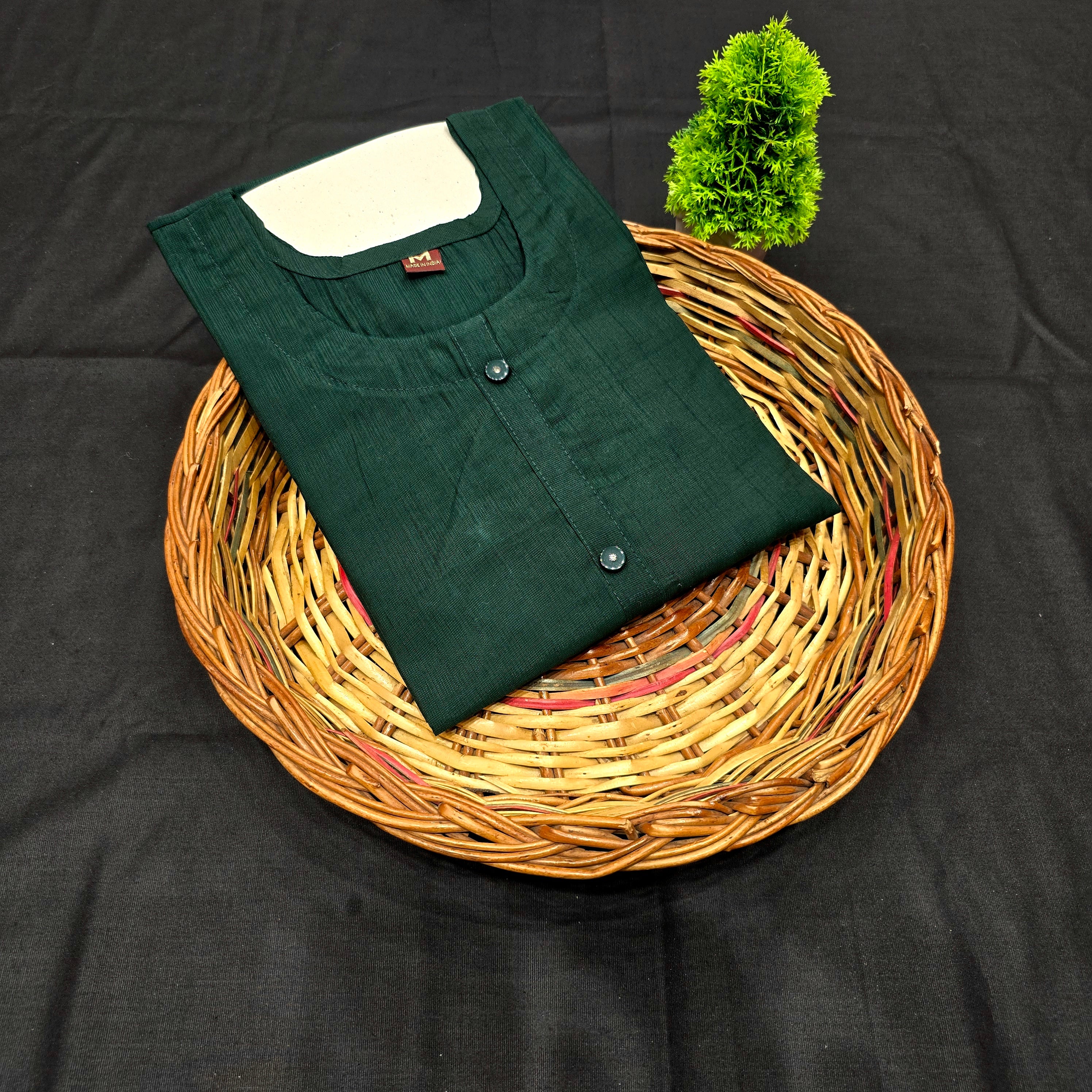 Premium Plain Cotton Kurti