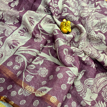 Kalamkari Cotton Silk saree