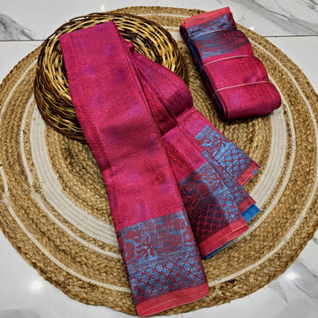 Offer Jacquard Silk Saree ( Same colour only dispatch )
