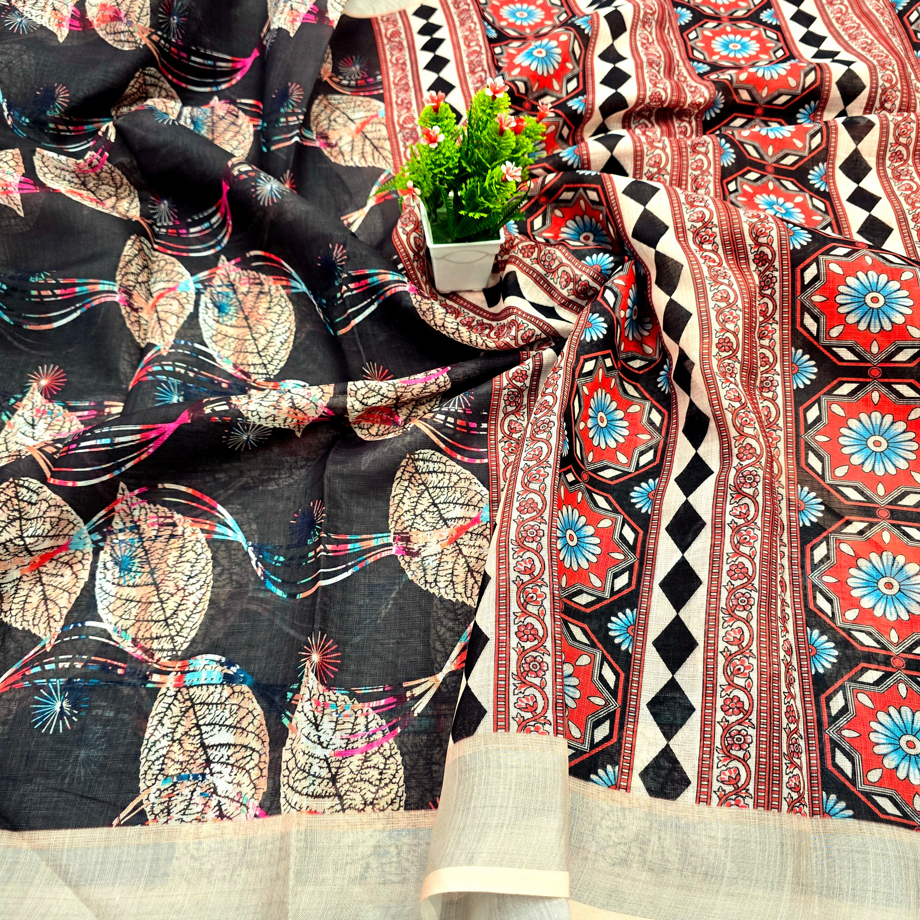 Cotton Linen Saree