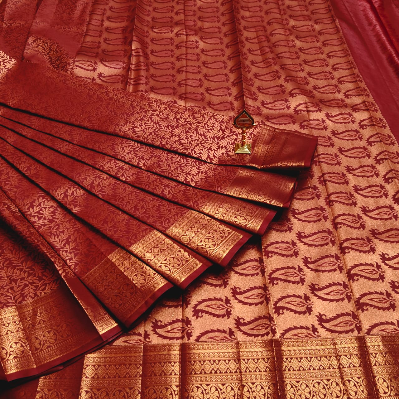 Copper All Self Sarees