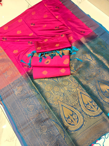 Elagent Soft Silk Saree ( Same Colour only dispatch )