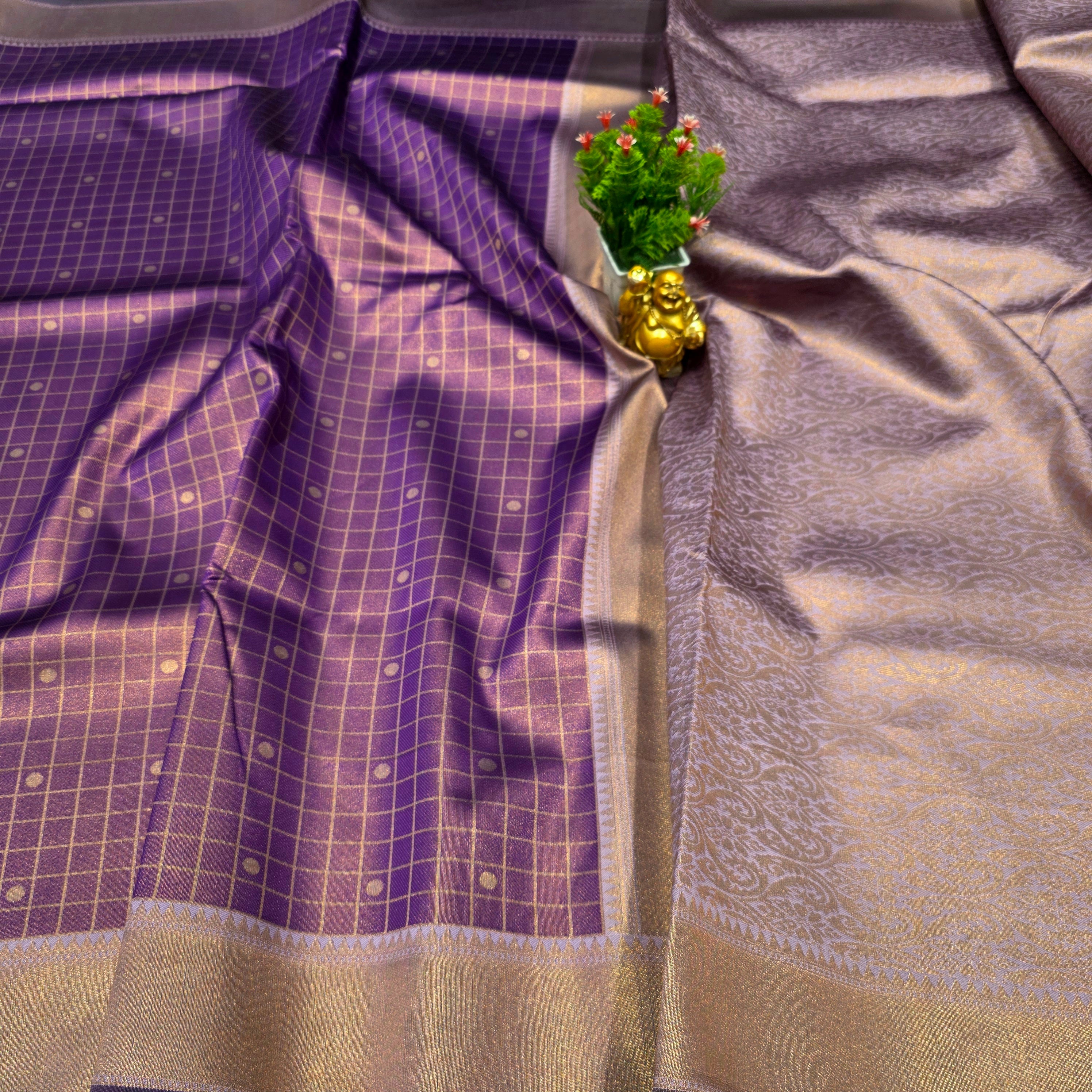 Copper Tissue Silk Saree