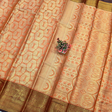 One Gram Gold Saree With Contrast Border ( same colour only dispatch )