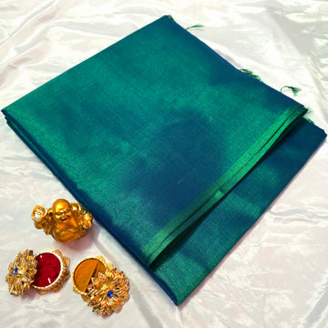 Kadhi  Peacock Blue Colour Saree