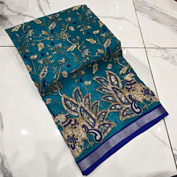Premium Kalamkari Silk Saree