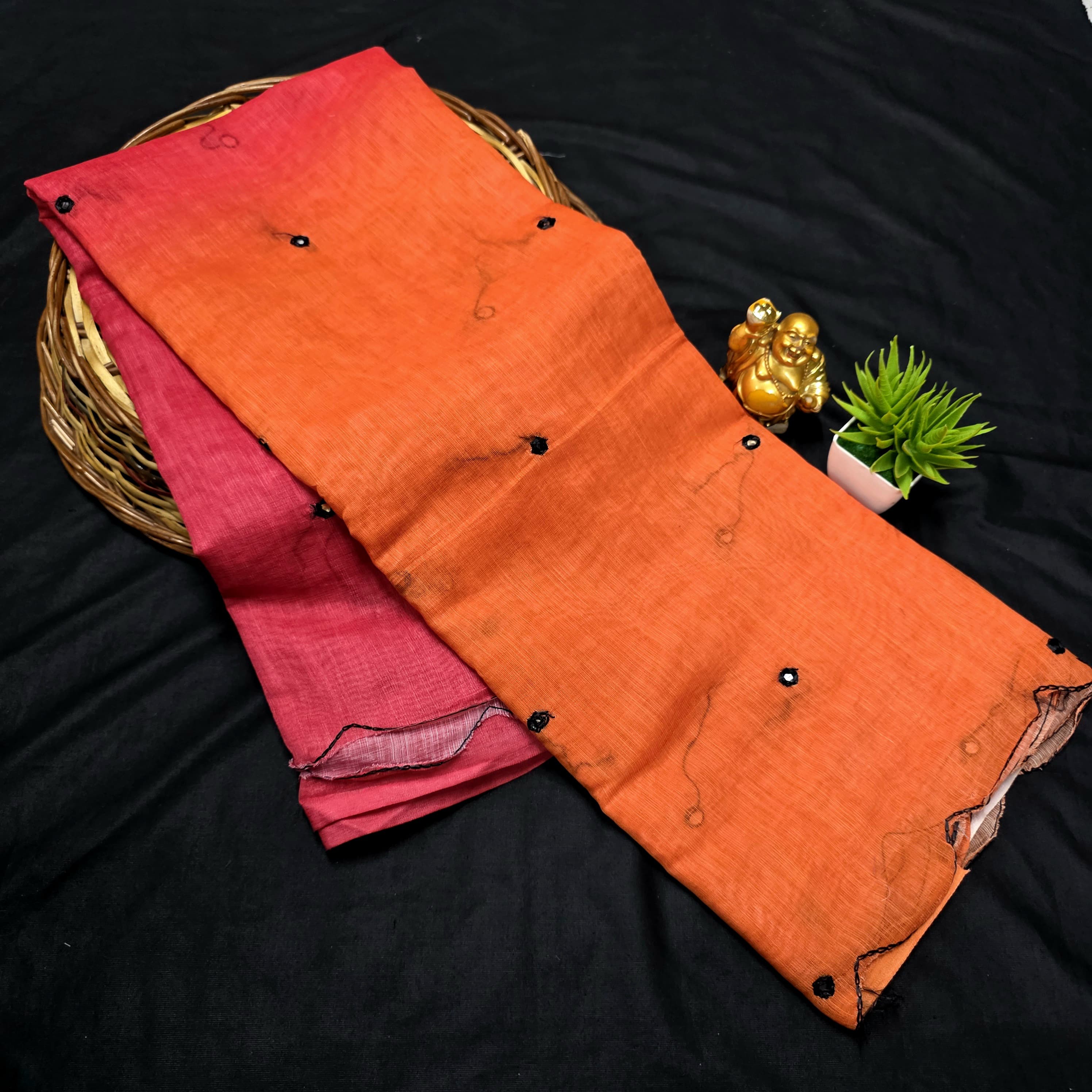 Trendy Mirror Work Saree
