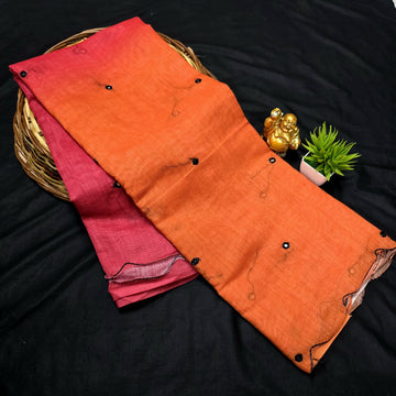 Trendy Mirror Work Saree