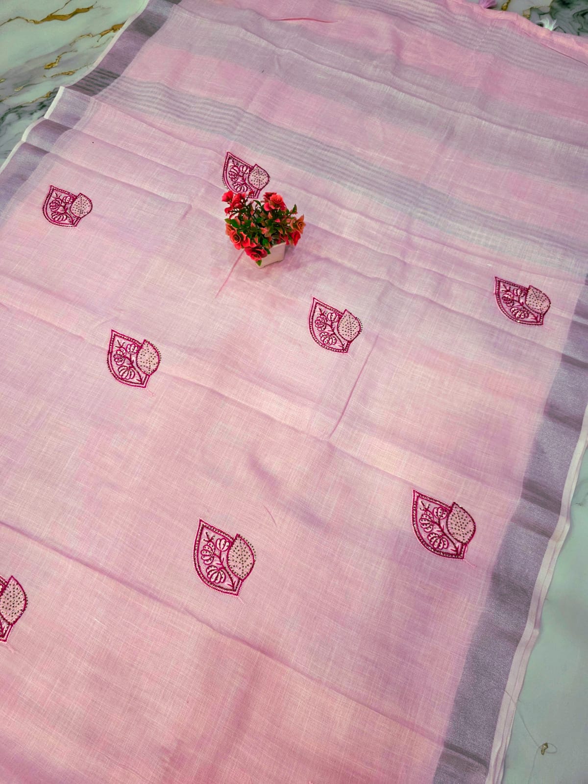 Fancy Cotton Saree ( Same Colour only dispatch )