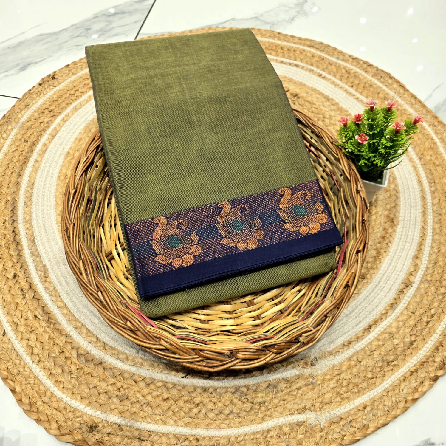 Traditional Chettinad Cotton Saree ( without blouse )