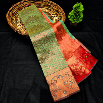 All Self Bridal Saree