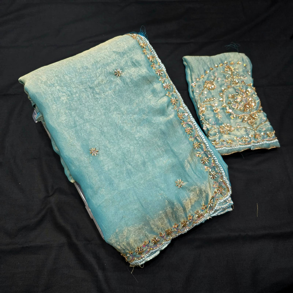 Diwali Special Party Wear Embroidered Organza Saree