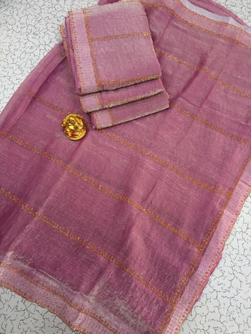 Full stone work Space Silk Saree