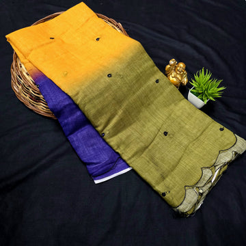 Trendy Mirror Work Saree