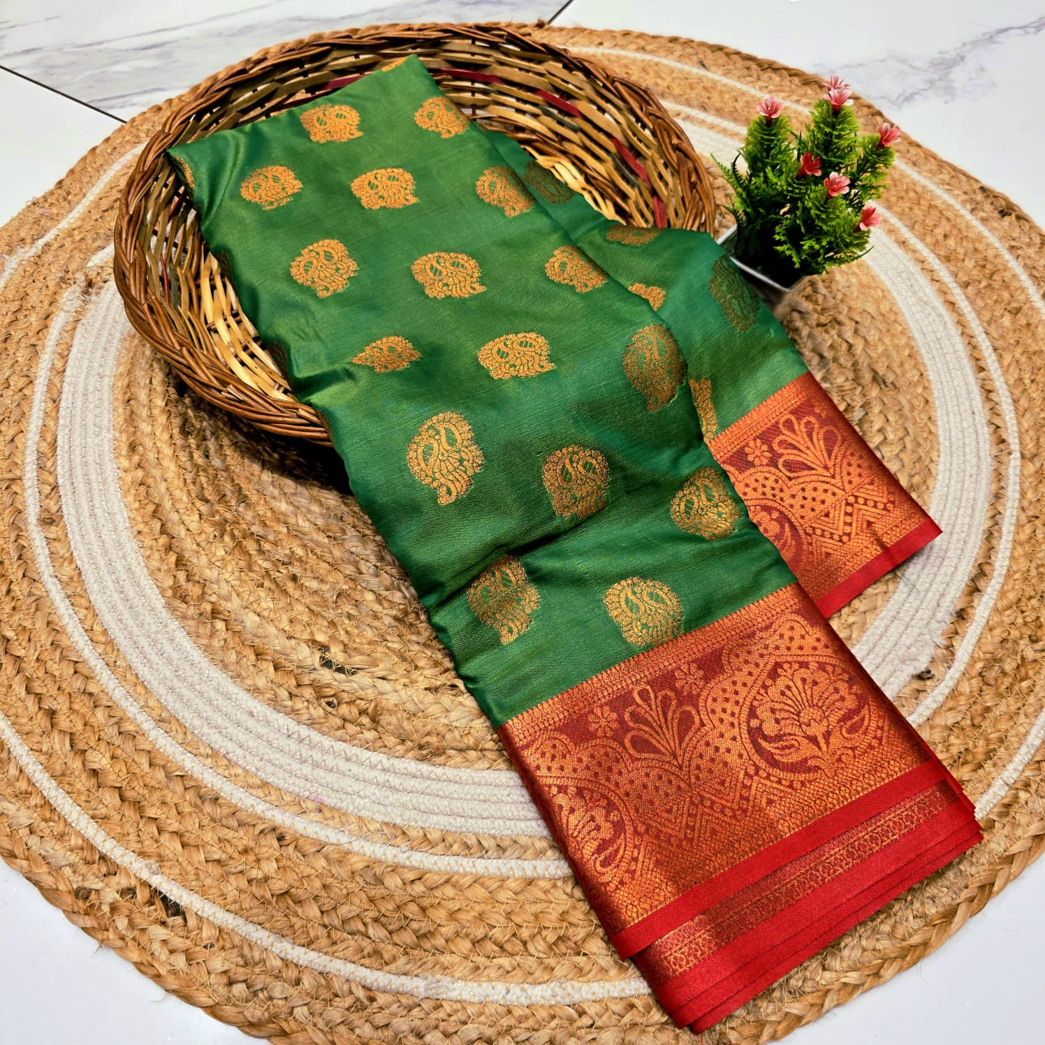 Green Soft Silk Saree
