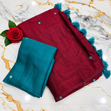 Trending Online Mirror Silk Saree